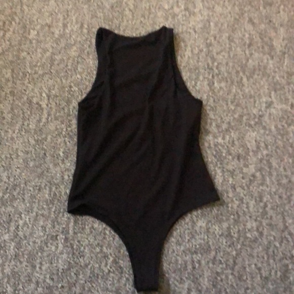 🛑SOLD🛑 GAZE BLACK BODYSUIT HIGH NECK SLEEVELESS SZ SMALL - Picture 6 of 9
